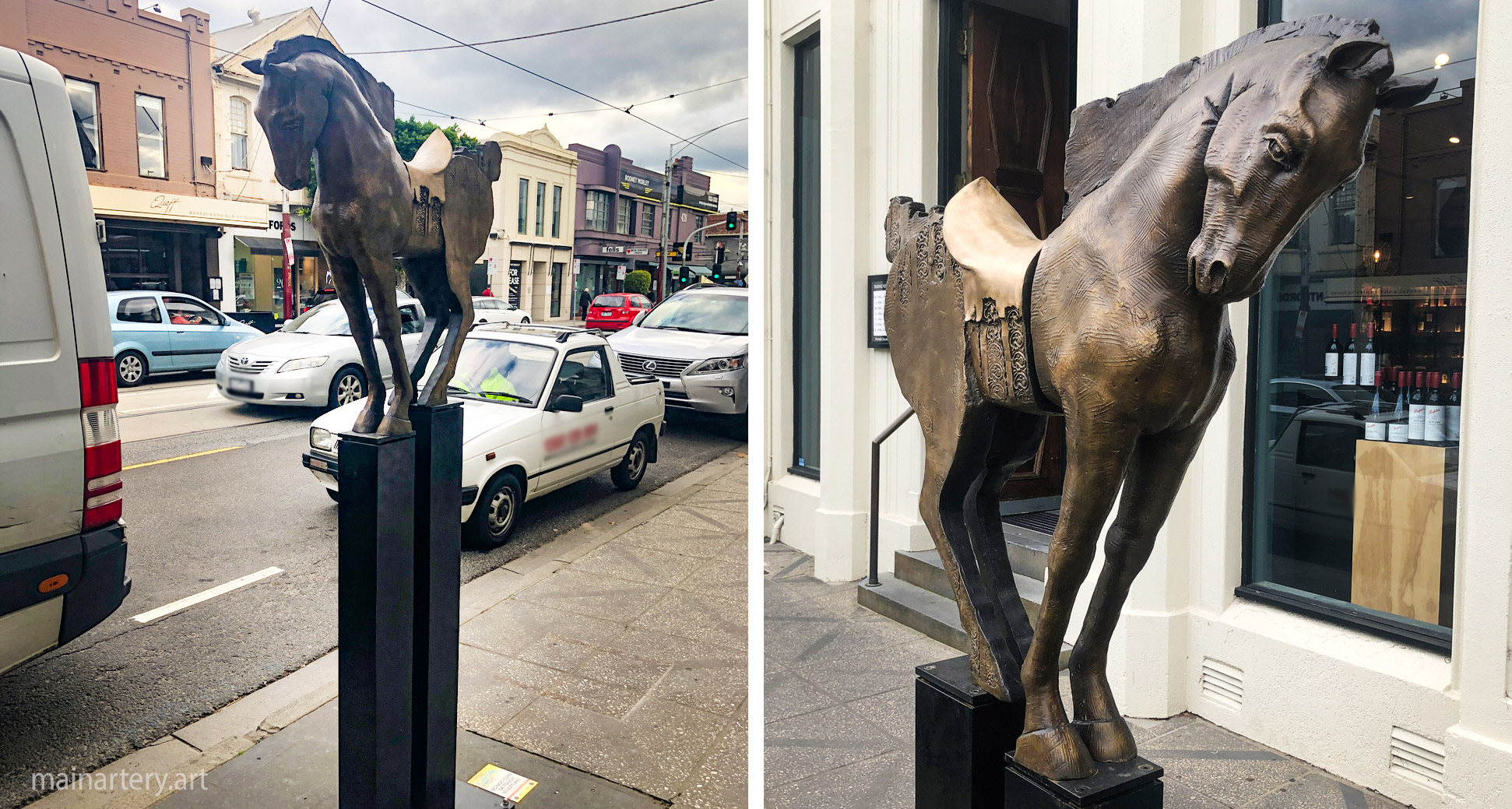 bronze canter sculpture image