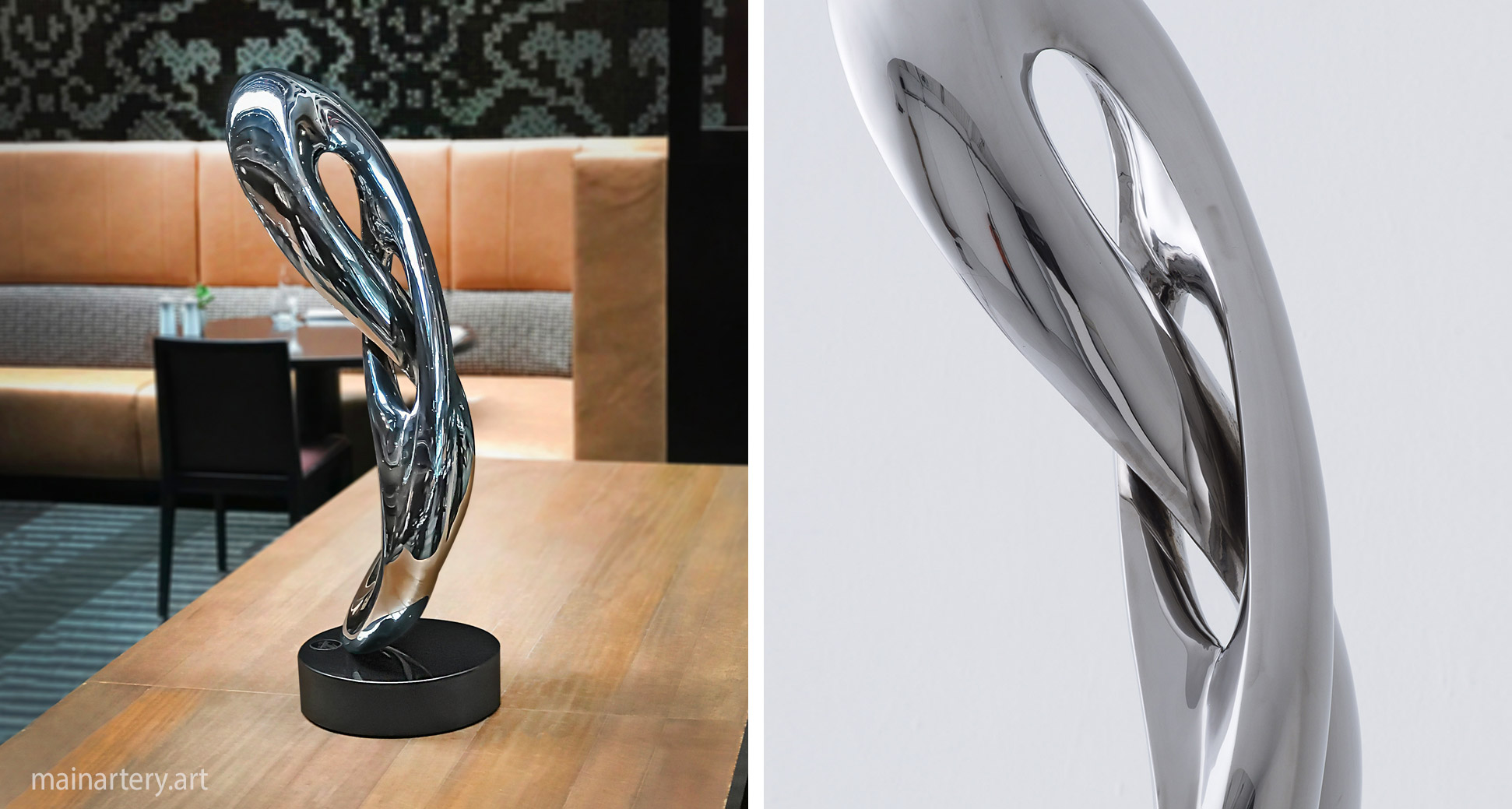 interior metal representational infinity sculpture image