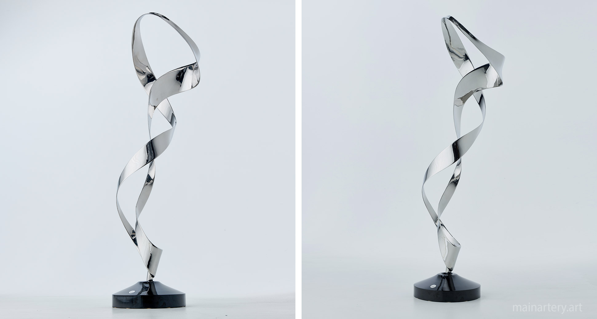 large stainless steel organic totem sculpture image