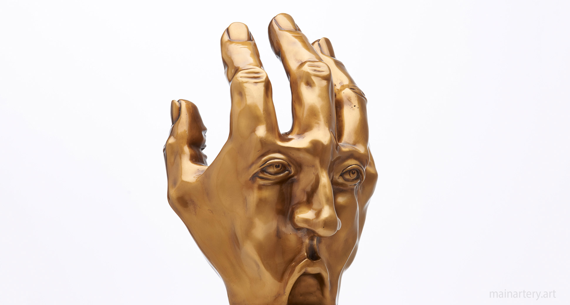 medium patina representational face interior art image