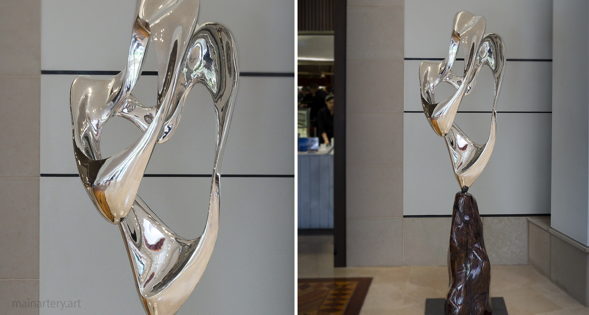 abstract contemporary polished sculpture image