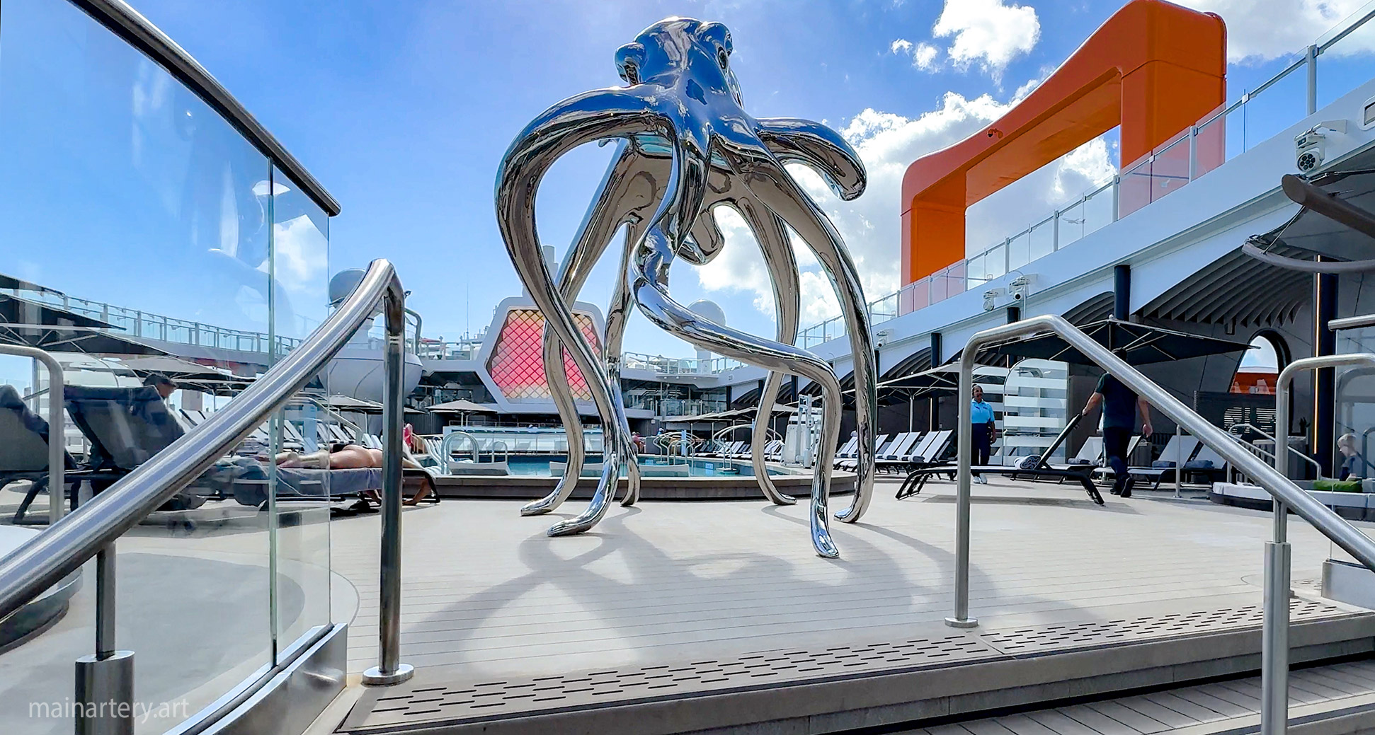 celebrity ascent cruise ship contemporary octopus sculpture image