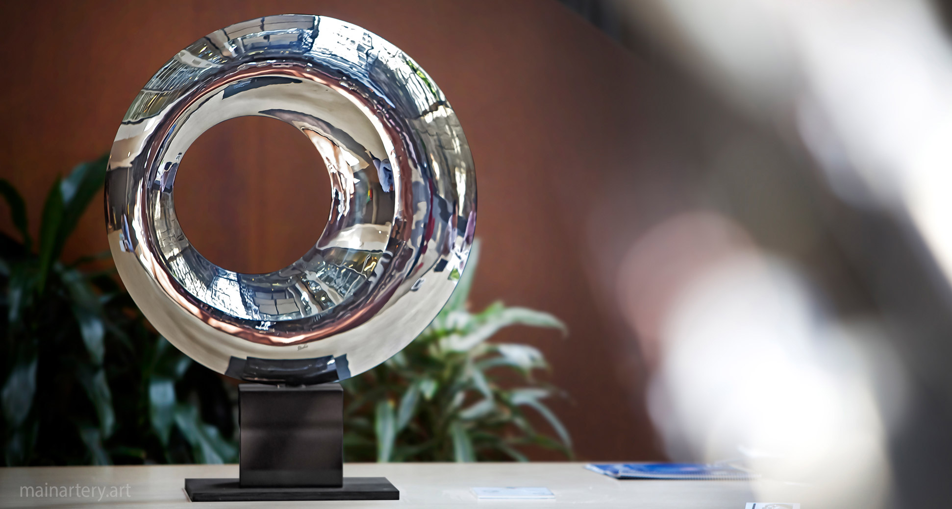 mirror polished contemporary interior art image