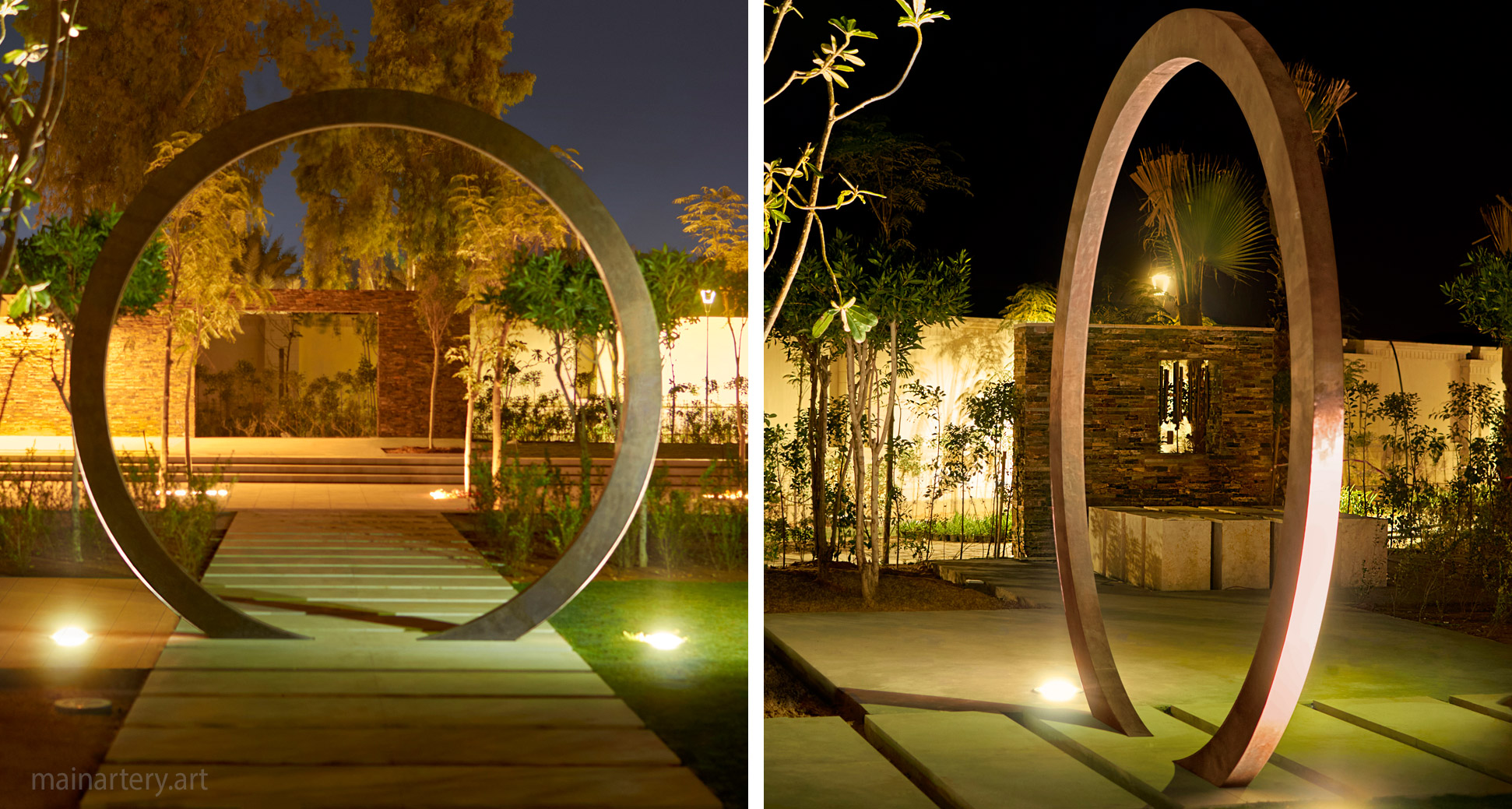 moongate contemporary landscape feature saudi palace mainartery x image