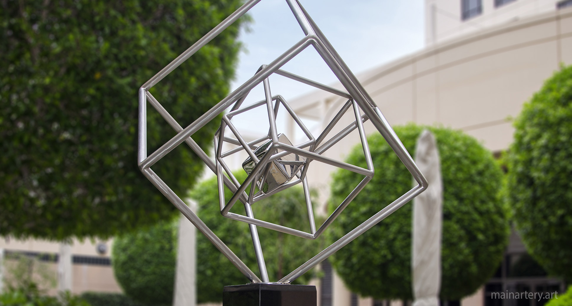 open spaces metal abstract hotel sculpture image