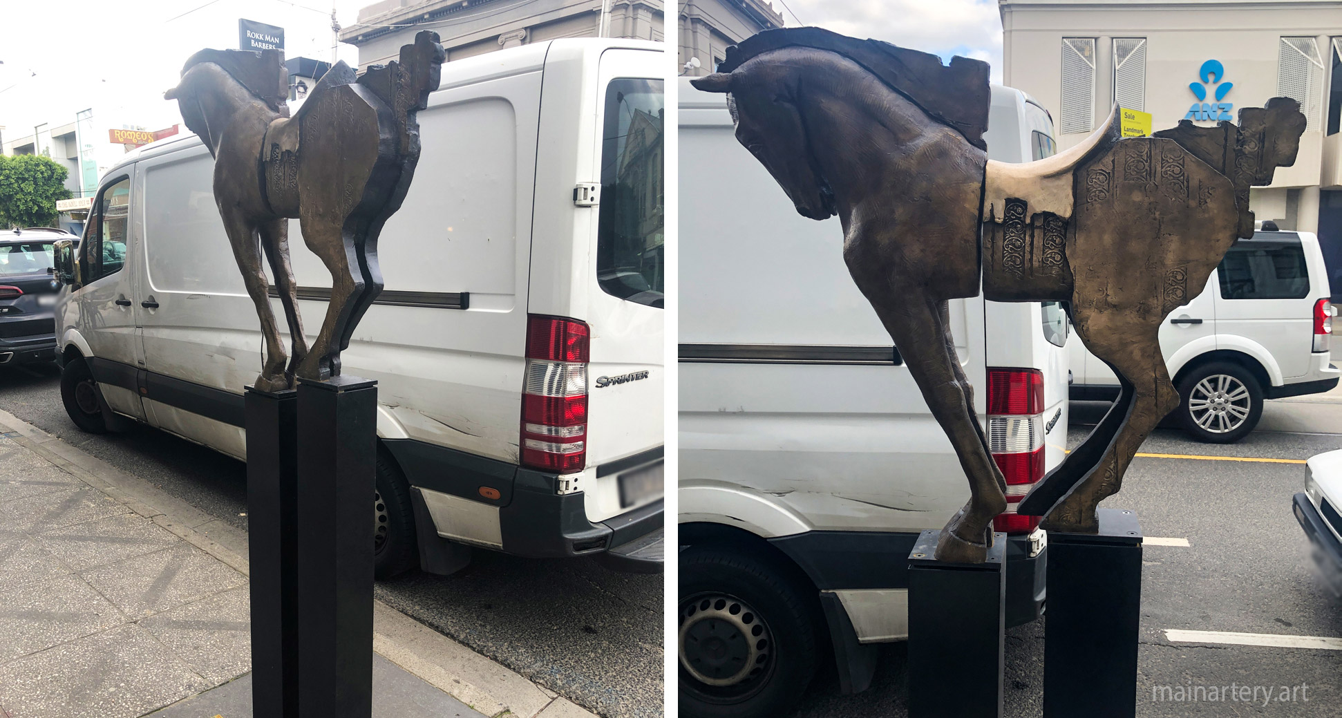 bronze canter sculpture image