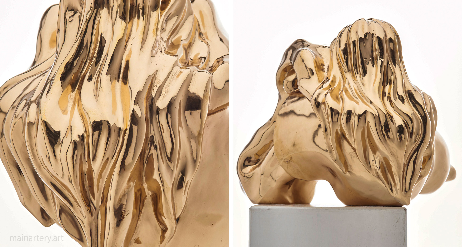 freestanding bronze sensual interior art image