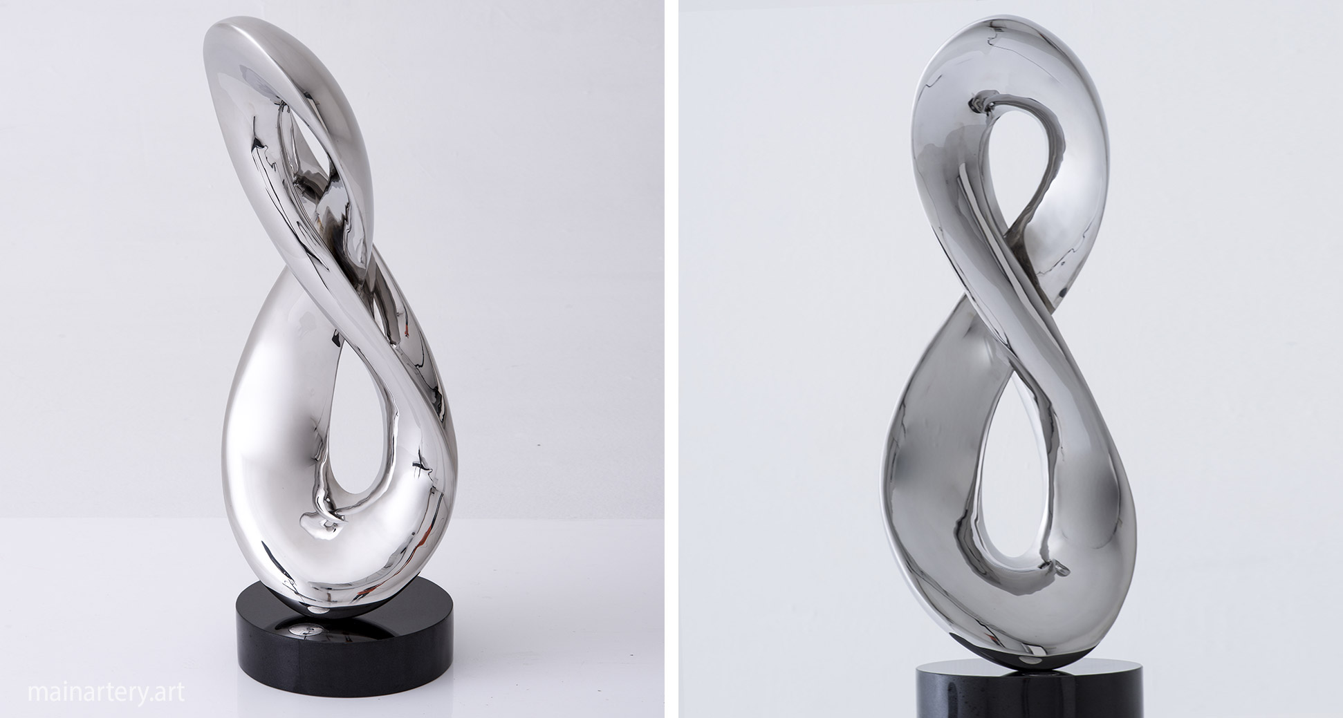 freestanding polished modern landscape sculpture image