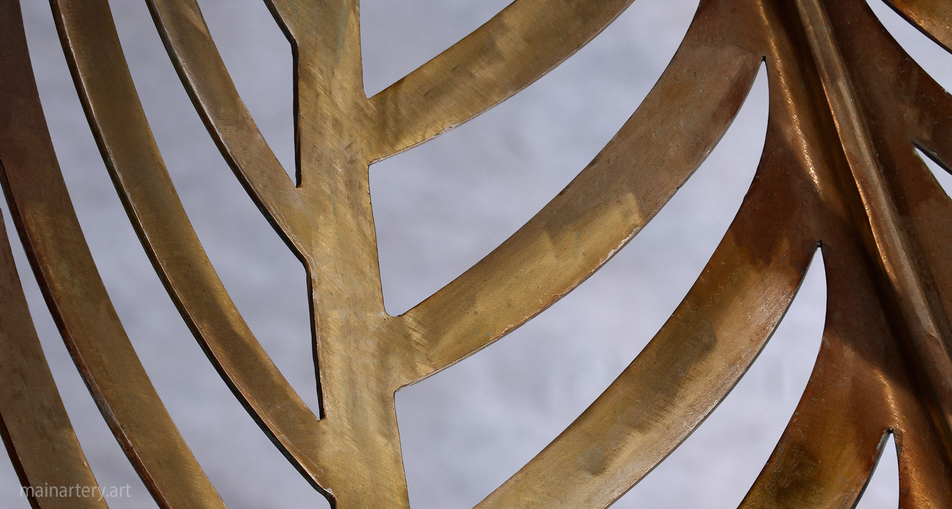 large stainless steel algorithmic totem art rythmic detail image