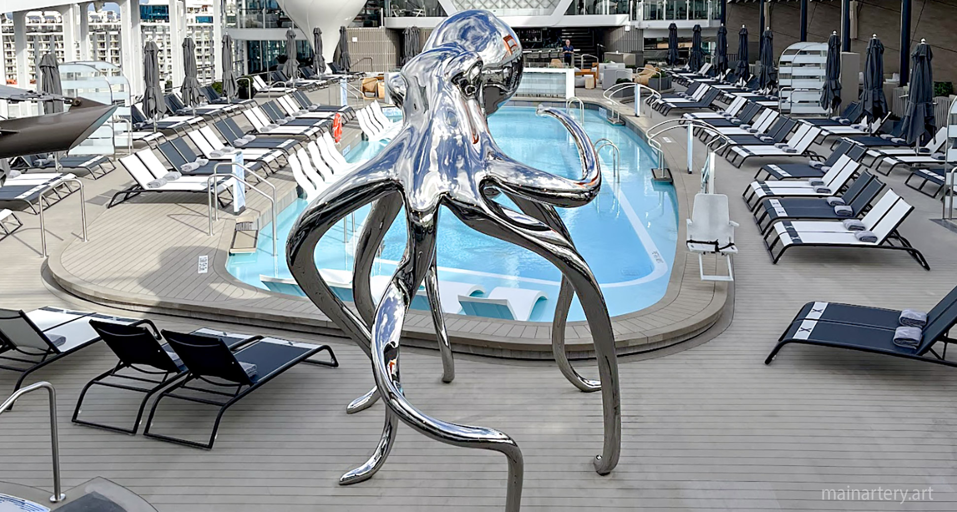 massive octopus sculpture celebrity ascent the edge image