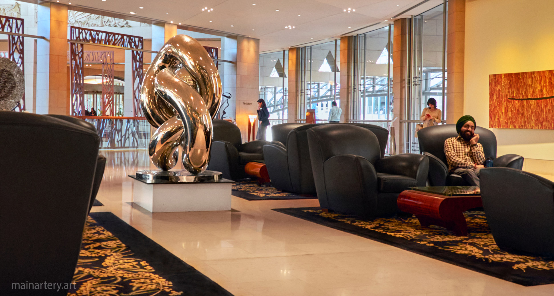 medium mirror polished abstract public art sculpture image