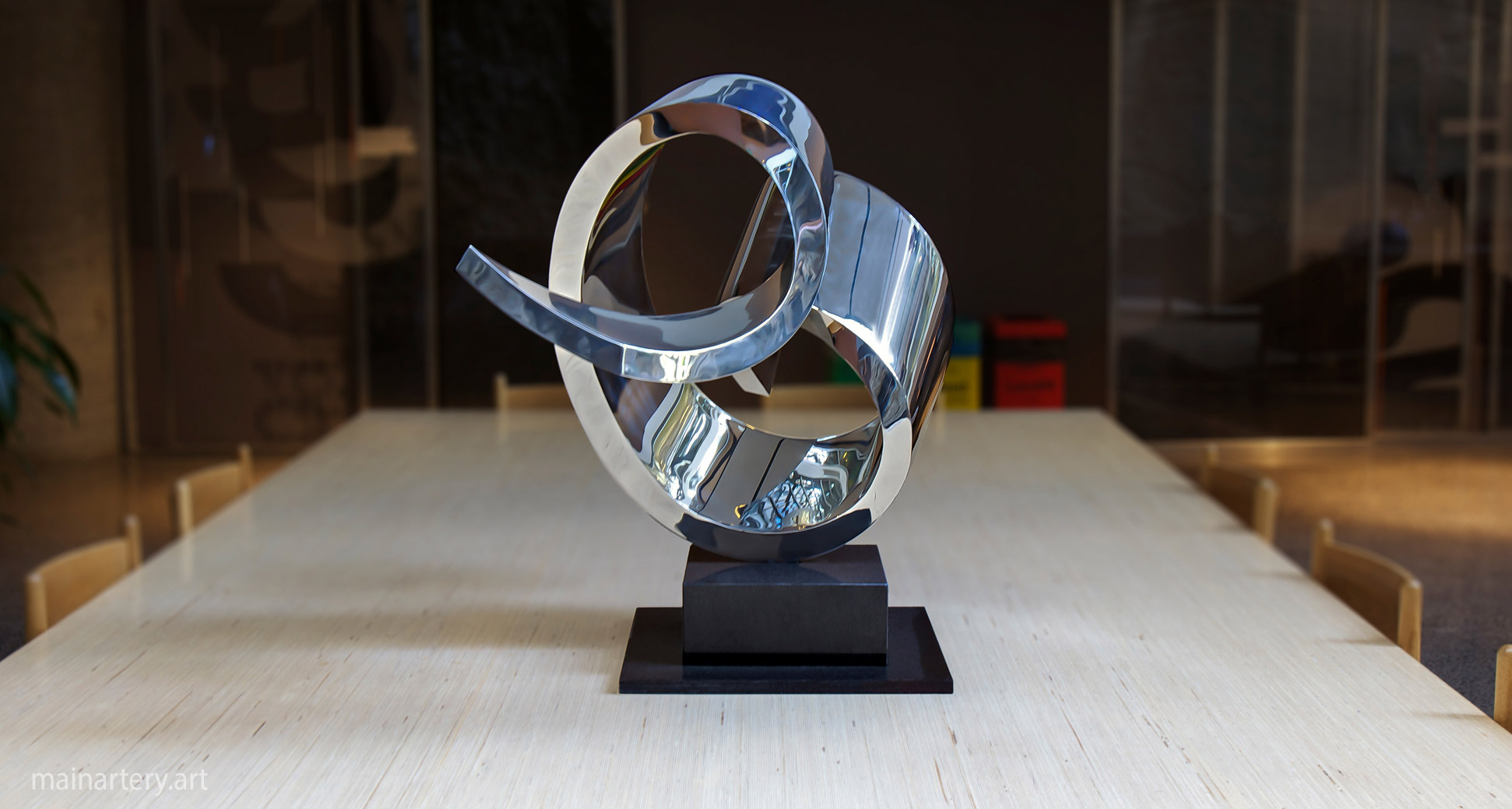 medium stainless steel spherical sculpture image