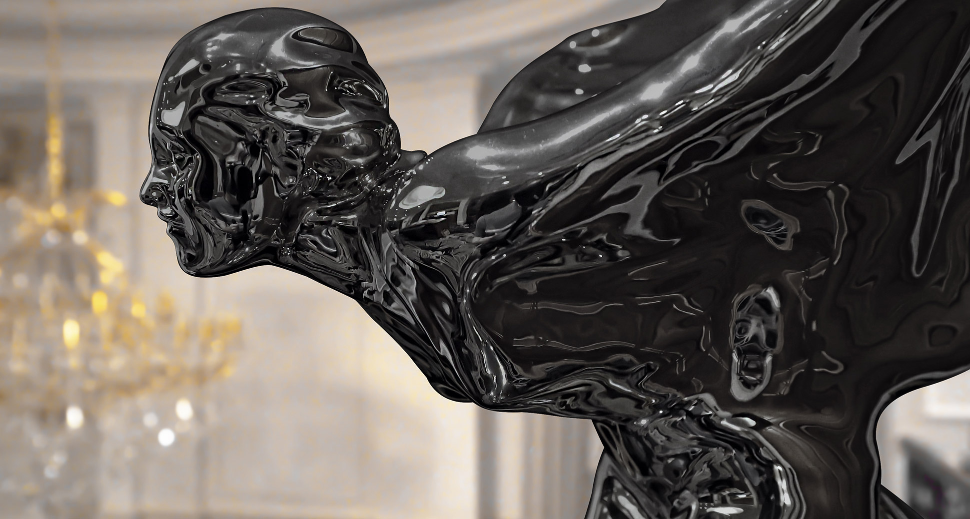 polished realistic metal spirit of ecstasy art image