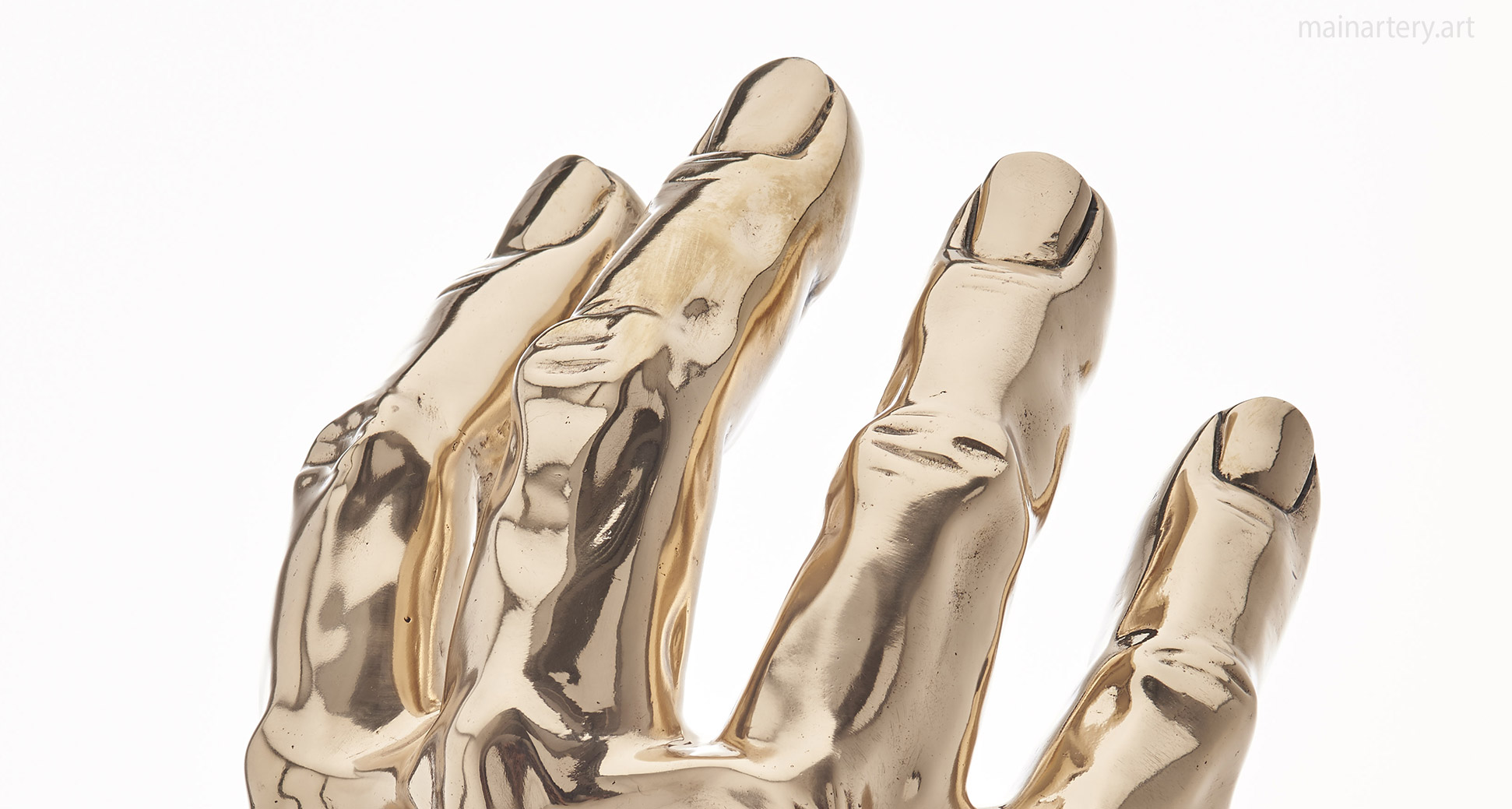 bronze forms of experience interior hand sculpture image