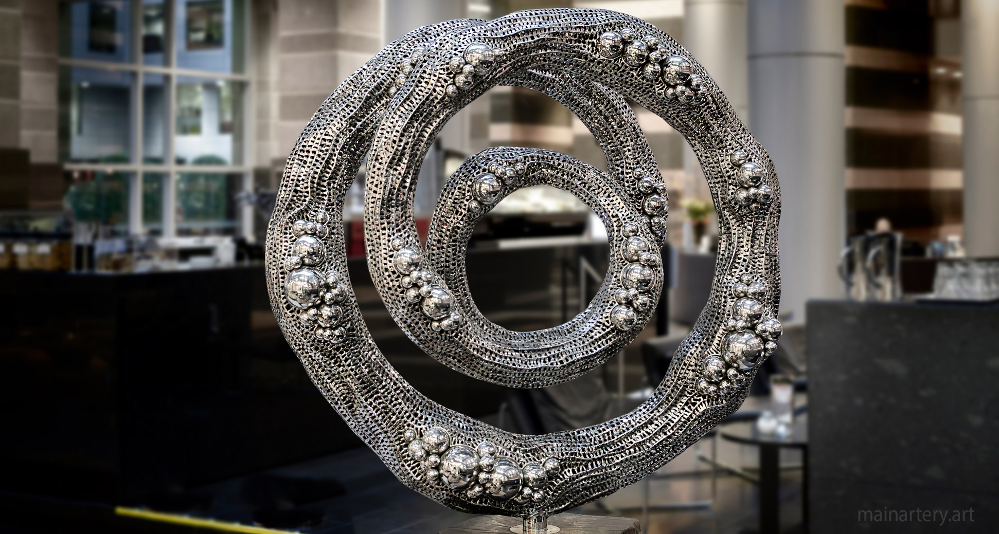 interior metal abstract feng shui artwork image