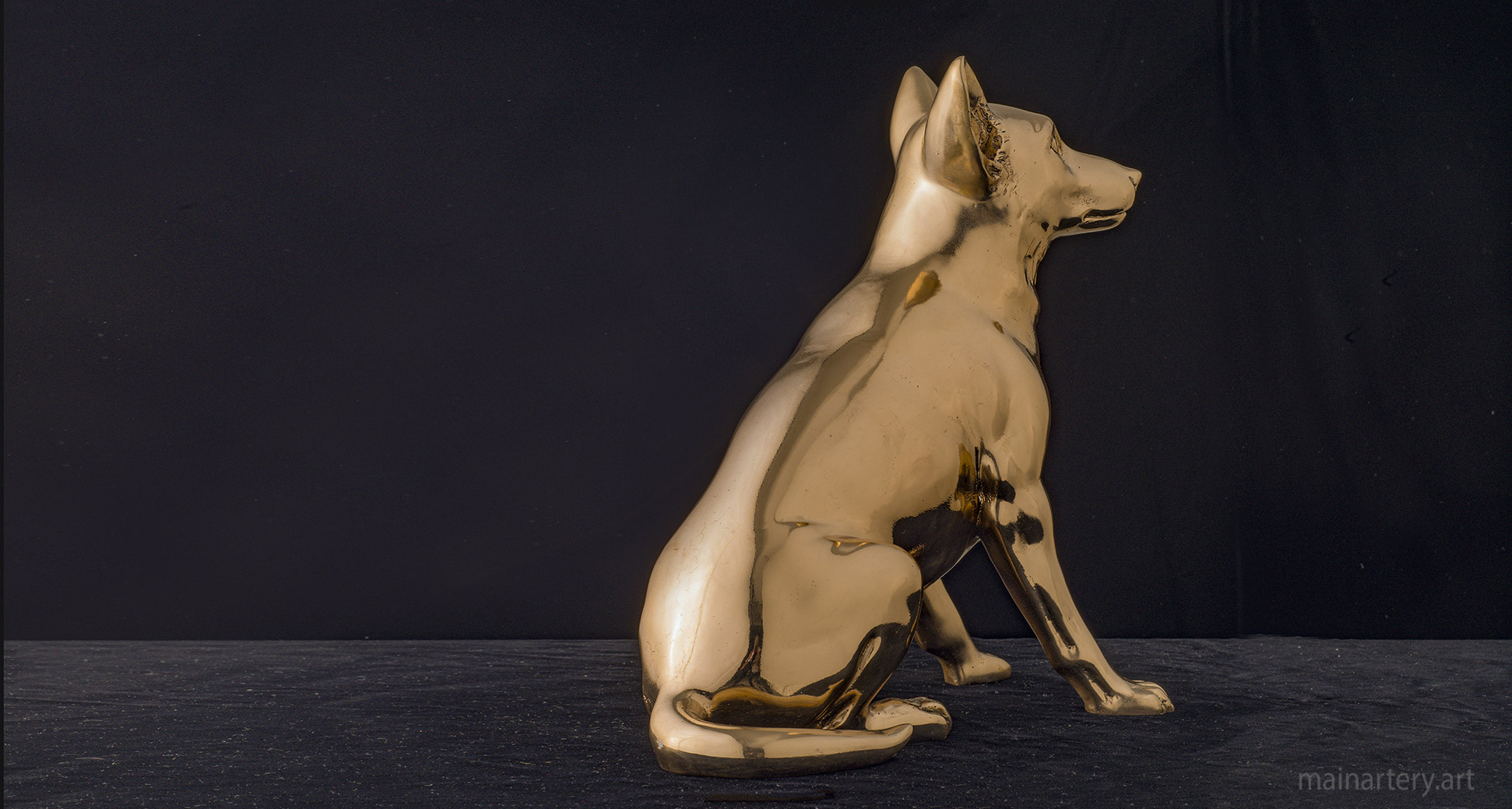 jack russell terrier realistic metal dog portrait sculpture image