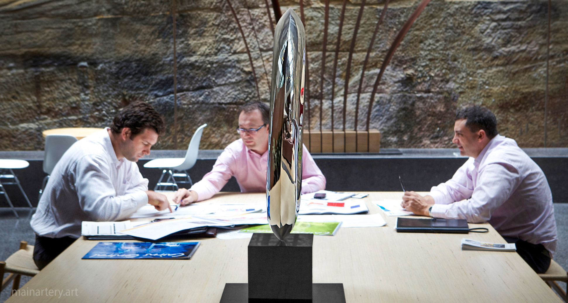 medium polished stainless abstract artwork image