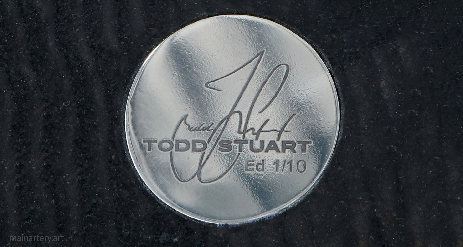 polished stainless steel badge todd stuart image