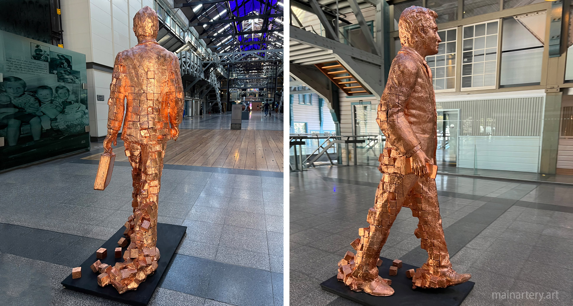 redefinin work practices foyer copper sculpture image