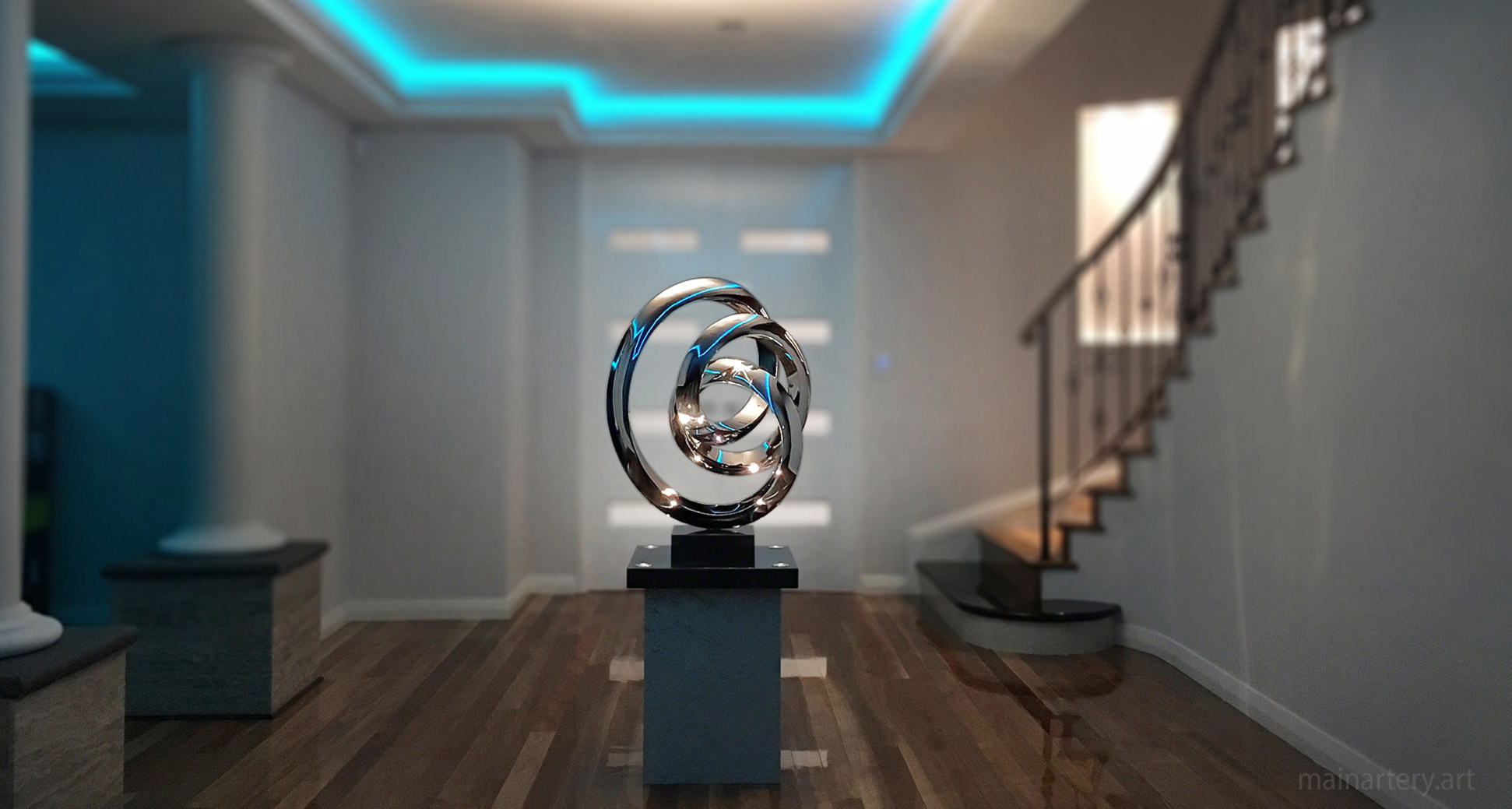 small stainless steel modern artwork image