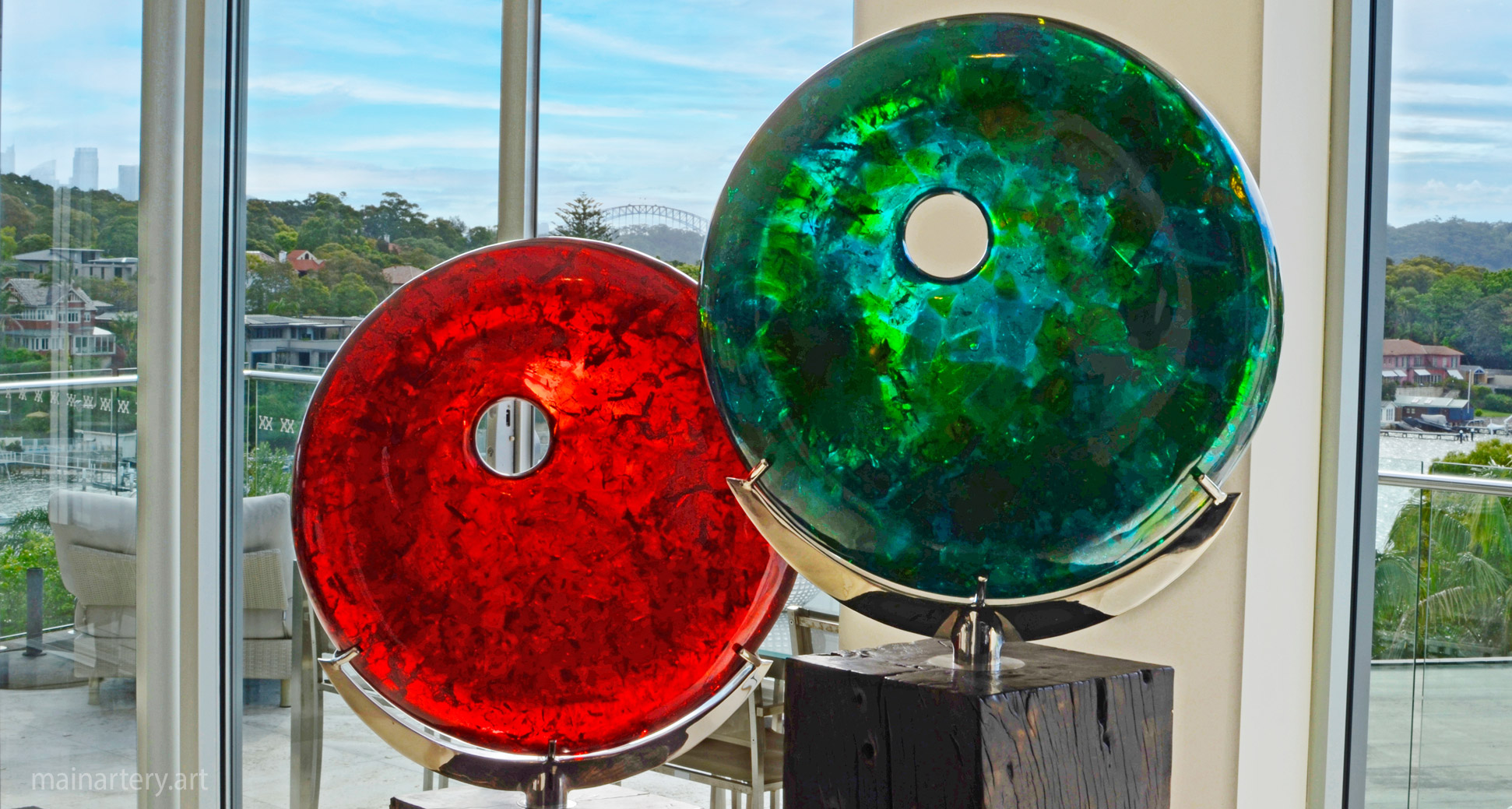 entrance fiberglass spherical interior sculptures image