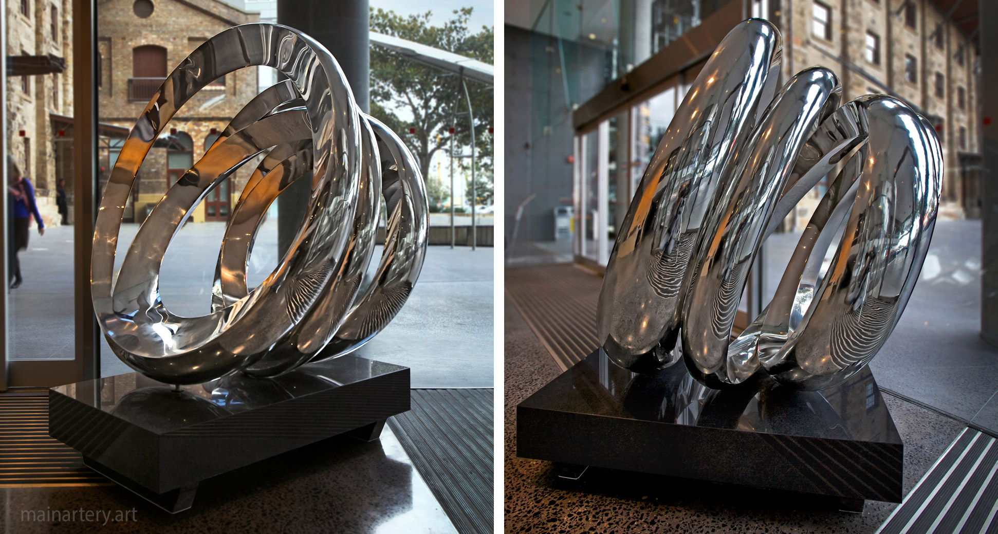 freestanding mirror polished organic sculpture image