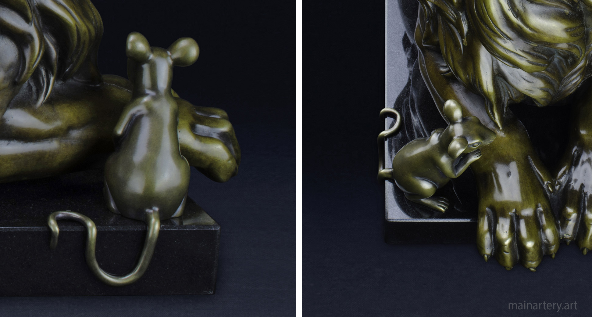 interior bronze contemporary mouse interior sculpture image