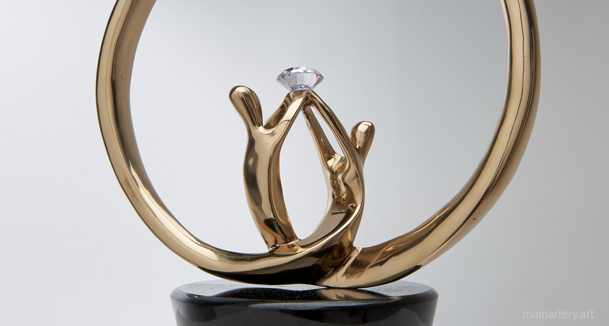interior mirror polished nude anniversary sculpture image