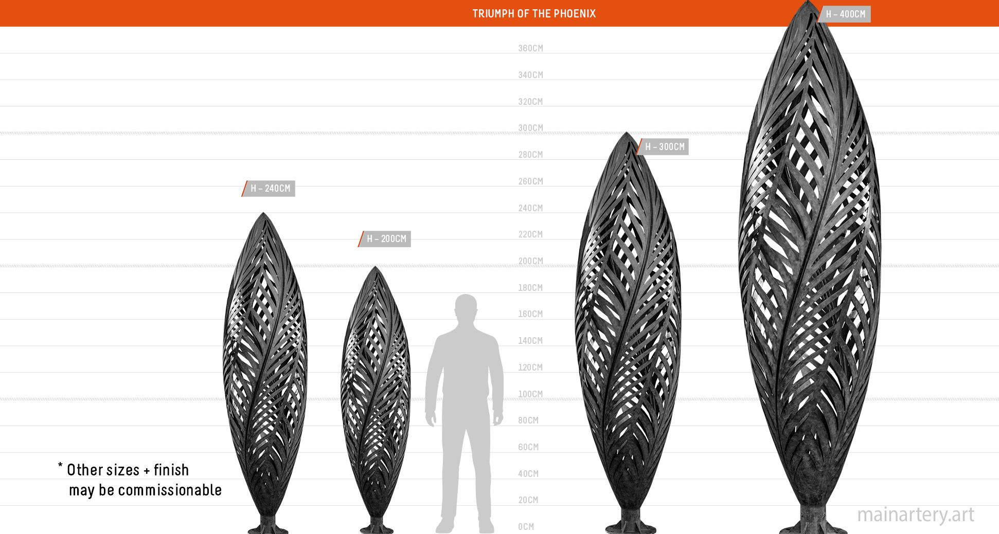 large stainless environmental totem sculpture scale proportion sheet image