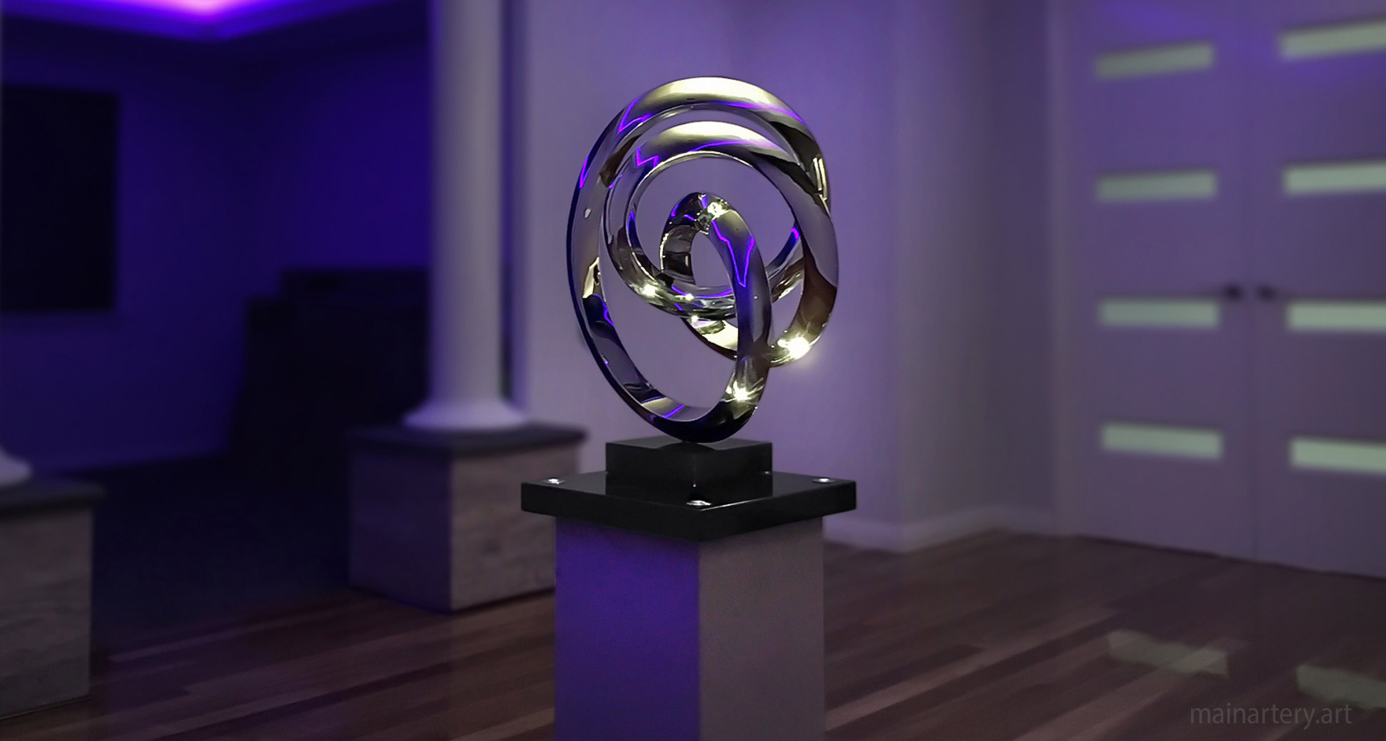 medium modern interior sculpture polished stainless image