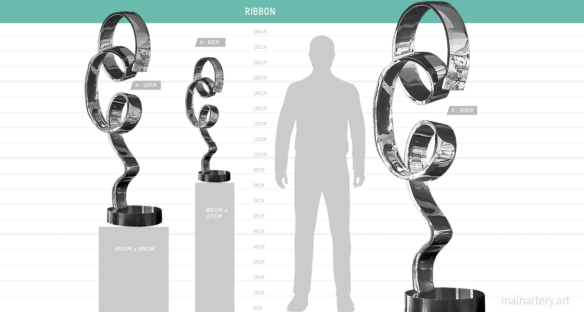 ribbon large sculpture scale sheet mainartery image