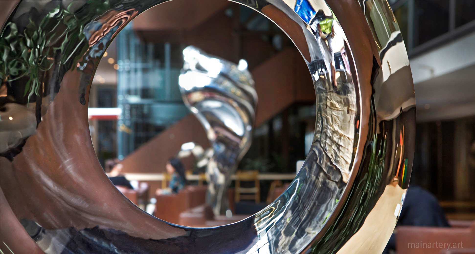 small metal contemporary interior sculpture image