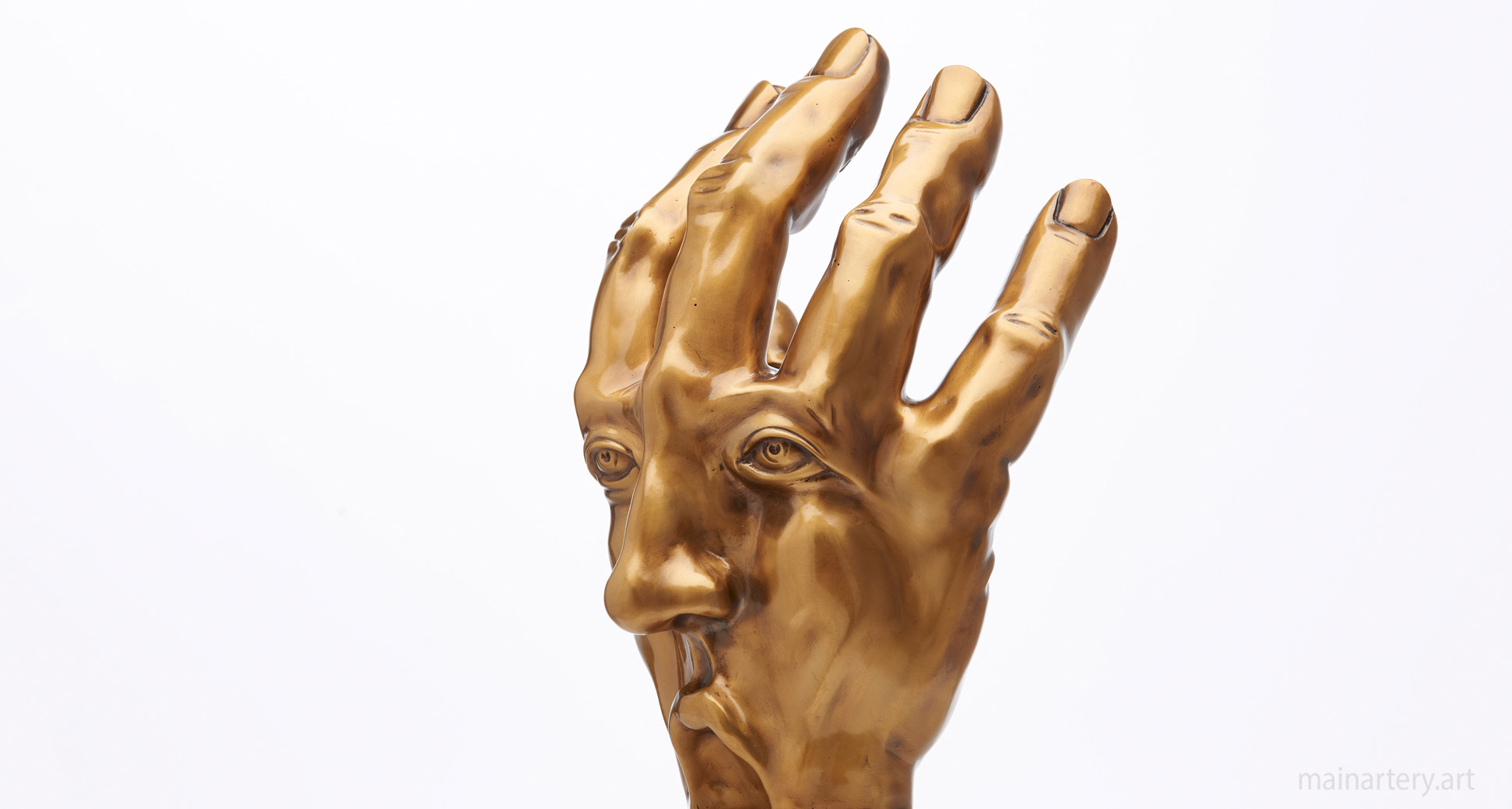 tabletop bronze forms of experience hand art image